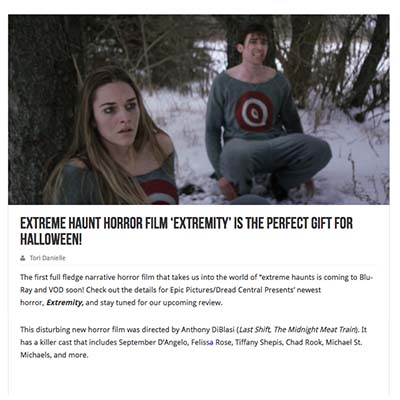 Extreme Haunt Horror Film ‘Extremity’ is The Perfect Gift For Halloween!